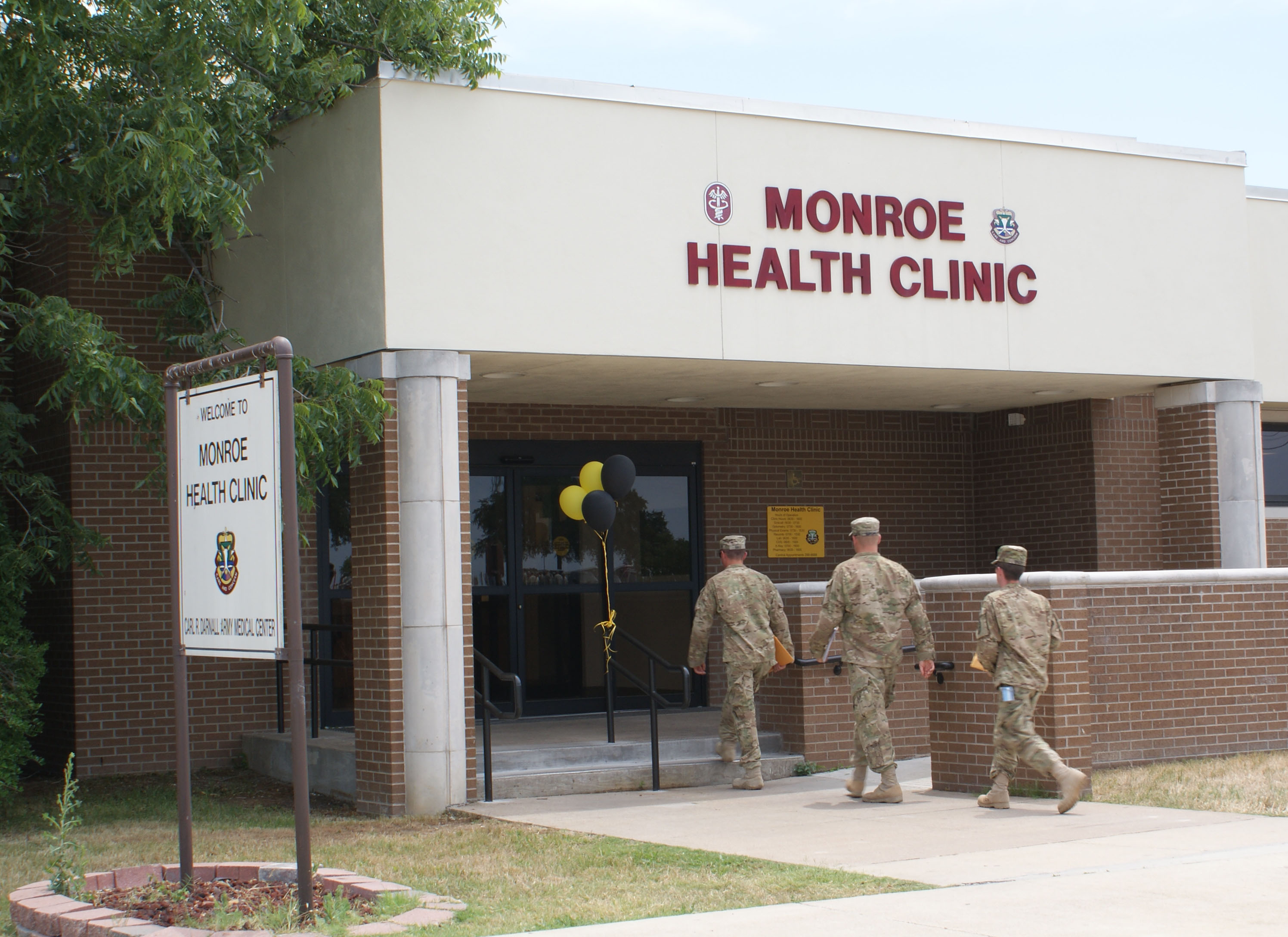 Soldiers enter Monroe Health Clinic